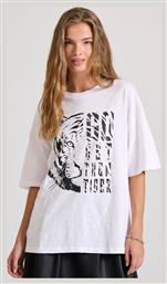 Funky Buddha Γυναικείο T-shirt Λευκό