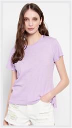 Funky Buddha Γυναικείο T-shirt με V Λαιμόκοψη Lavender