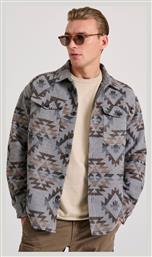 Funky Buddha Overshirt Φανελένιο Πουκάμισο Γκρι