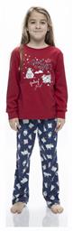 Galaxy Παιδική Πιτζάμα Χειμωνιάτικη Κόκκινη