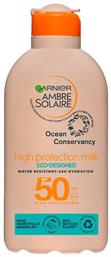 Garnier Ambre Solaire Ocean Protect Αδιάβροχη Αντηλιακή Κρέμα για το Σώμα SPF50 200ml