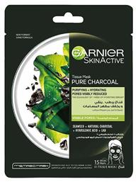 Garnier SkinActive Pure Charcoal Black Tea Μαύρη Sheets για Καθαρισμό