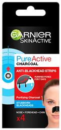 Garnier SkinActive Pure Charcoal Μαύρη Μάσκα Προσώπου για Καθαρισμό 4τμχ από το Pharm24