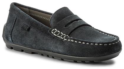 Geox Ανατομικά Suede Παιδικά Μοκασίνια Navy Μπλε New Fast