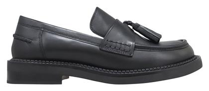 Geox Δερμάτινα Γυναικεία Loafers σε Μαύρο Χρώμα