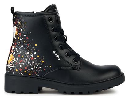 Geox J Casey Μποτάκια Μαύρα