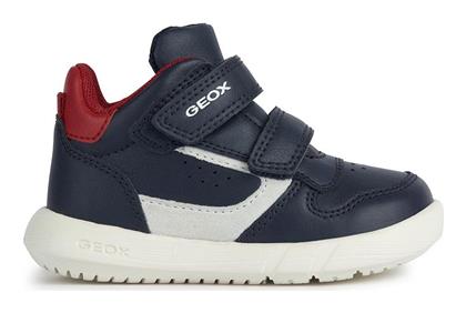 Geox Παιδικά Sneakers High Ανατομικά με Σκρατς Navy Μπλε από το SerafinoShoes