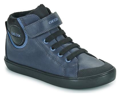 Geox Παιδικά Sneakers High Ανατομικά με Σκρατς Navy Μπλε