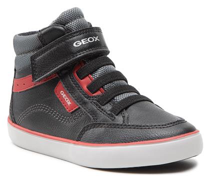 Geox Παιδικά Sneakers High J Gisli B B Ανατομικά για Αγόρι Μαύρα