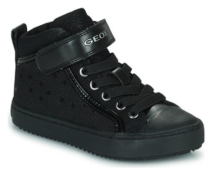 Geox Παιδικά Sneakers High Kalispera Ανατομικά με Σκρατς για Κορίτσι Μαύρα από το Epapoutsia