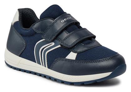 Geox Παιδικά Sneakers J Alben Ανατομικά με Σκρατς Navy Μπλε