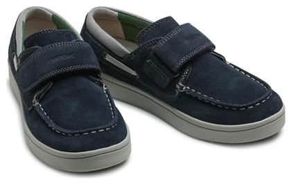 Geox Suede Παιδικά Μοκασίνια με Σκρατς Navy Μπλε Djrock από το Modivo