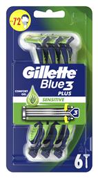 Gillette Blue 3 Plus Sensitive 3 Λεπίδων 6τμχ