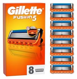 Gillette Fusion 5 Ανταλλακτικές Κεφαλές με 5 Λεπίδες & Λιπαντική Ταινία 8τμχ 8700216331579