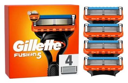 Gillette Fusion5 Manual Ανταλλακτικές Κεφαλές με 5 Λεπίδες & Λιπαντική Ταινία 4τμχ