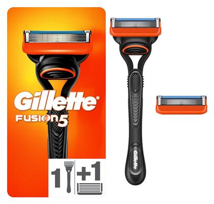 Gillette Fusion5 Ξυραφάκι με Ανταλλακτικές Κεφαλές 5 Λεπίδων και Λιπαντική Ταινία για Ευαίσθητες Επιδερμίδες 2τμχ από το Pharm24