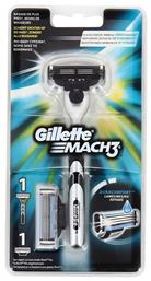 Gillette Mach 3 Ξυραφάκι με Ανταλλακτικές Κεφαλές 3 Λεπίδων και Λιπαντική Ταινία 2τμχ