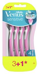 Gillette Venus 3 Sensitive Ξυραφάκια μιας Χρήσης με 3 Λεπίδες και Λιπαντική Ταινία για Ευαίσθητες Επιδερμίδες 4τμχ από το Pharm24