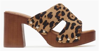 Γυναικεία Clogs Τσόκαρα Φάσα Ανοίγματα Λεοπάρ