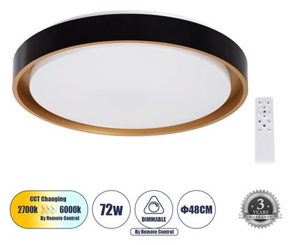 GloboStar Barchetta Πλαφονιέρα 48εκ. LED με Τηλεχειριστήριο