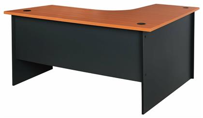 Γωνιακό Επαγγελματικό Γραφείο Sienna 150x150x75εκ. Γκρι / Κερασί