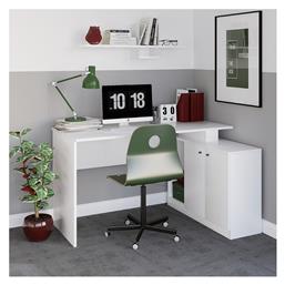 Γωνιακό Γραφείο Basak 130x60x74εκ. Λευκό