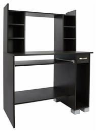 Γραφείο Υπολογιστή Charley με Βιβλιοθήκη 100x55x136εκ. Zebrano