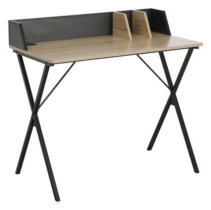 Γραφείο Υπολογιστή Zervan 90x50x85εκ. Φυσικό-μαύρο