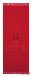 Greenwich Polo Club 3657 Πετσέτα Θαλάσσης με Κρόσσια Κόκκινη 170x70εκ.