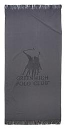 Greenwich Polo Club 3783 Πετσέτα Θαλάσσης Βαμβακερή Γκρι με Κρόσσια 170x80εκ.