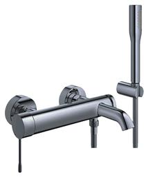 Grohe Essence New 33628001 Αναμεικτική Μπαταρία Μπανιέρας Πλήρες Σετ Ασημί