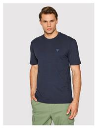 Guess Ανδρικό T-shirt Navy Μπλε Μονόχρωμο