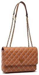 Guess Cessily Γυναικεία Flap Bag 'Ωμου σε Ταμπά χρώμα από το Plus4u