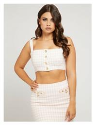 Guess Crop Top με Τιράντα Ροζ