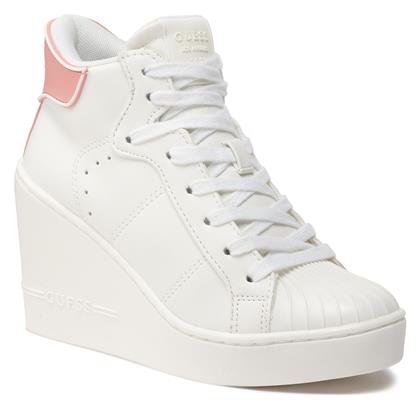 Guess Γυναικεία Wedges Λευκά