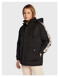 Guess Κοντό Γυναικείο Puffer Μπουφάν για Χειμώνα Μαύρο