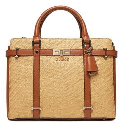 Guess Luxury Satchel Γυναικεία Τσάντα Tote Χειρός Natural Cognac από το ProjectShops