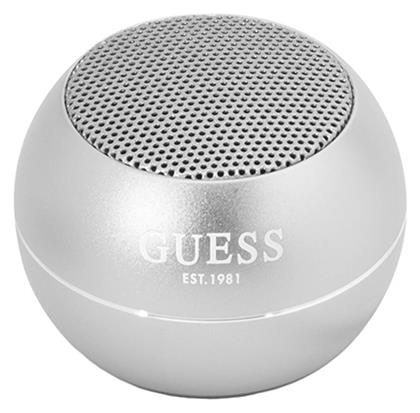 Guess Mini Ηχείο Bluetooth 3W με Διάρκεια Μπαταρίας έως 4 ώρες Ασημί από το Designdrops