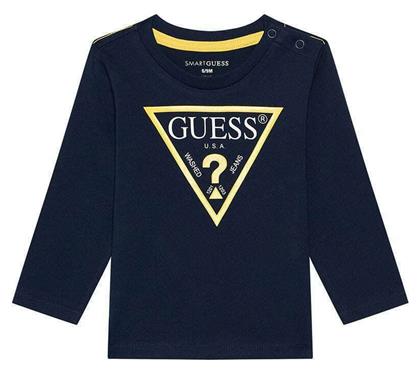 Guess Παιδική Χειμερινή Μπλούζα Μακρυμάνικη Navy Μπλε