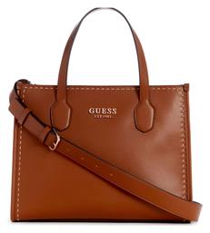 Guess Silvana Γυναικεία Τσάντα Ώμου Καφέ από το IzyShoes