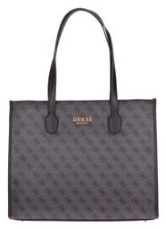 Guess Silvana Γυναικεία Τσάντα Shopper Ώμου Μαύρη