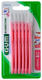 GUM Bi-Direction 2 in 1 Μεσοδόντια Βουρτσάκια με Λαβή 1.2mm Ροζ 6τμχ από το Pharm24