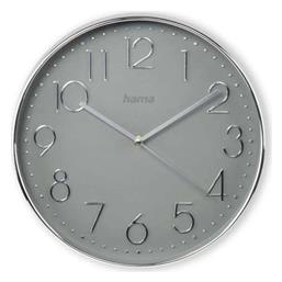 HAMA Ρολόι Τοίχου Πλαστικό Silver Grey 30cm