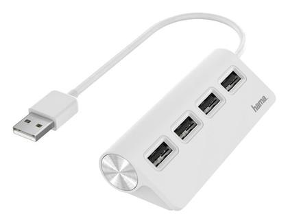 HAMA USB 2.0 Hub 4 Θυρών με σύνδεση USB-A Λευκό
