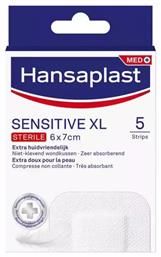 Hansaplast Αποστειρωμένα Αυτοκόλλητα Επιθέματα Med+ Sensitive XL 7x6cm 5τμχ από το Pharm24