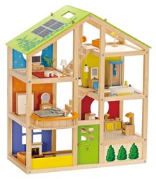 Hape All Season House Ξύλινο Κουκλόσπιτο με Έπιπλα 60x30x73.4εκ. από το Plus4u