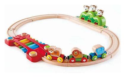 Hape Monkeys Railway Σετ με Τρενάκι από Ξύλο για 1.5+ Ετών