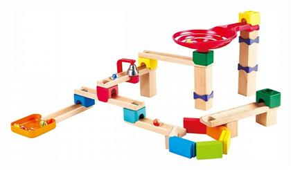 Hape Παιχνίδι Κατασκευών Ξύλινo Crazy Rollers Stack Track για Παιδιά 1+ Ετών