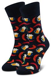 Happy Socks Beer and Sausage Unisex Κάλτσες με Σχέδια Μαύρες από το Zizel