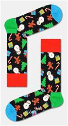 Happy Socks Bring It Ανδρικές Χριστουγεννιάτικες Κάλτσες Μαυρο